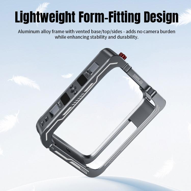 For DJI Osmo 360 STARTRC Metal Cage Frame with Cold Shoe