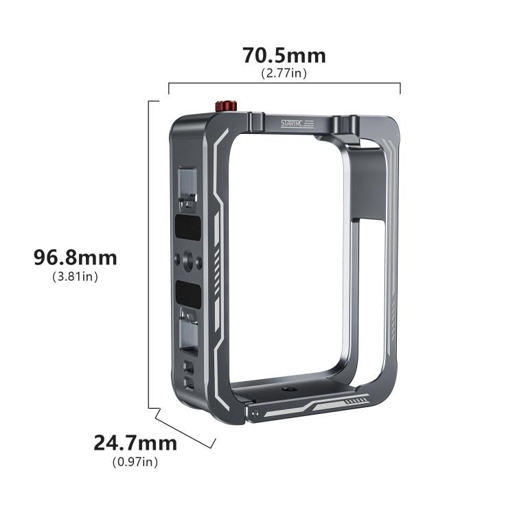 For DJI Osmo 360 STARTRC Metal Cage Frame with Cold Shoe