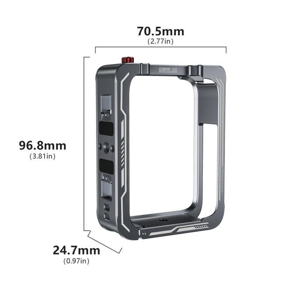 For DJI Osmo 360 STARTRC Metal Cage Frame with Cold Shoe