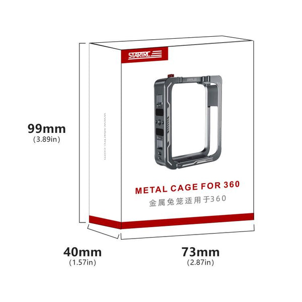 For DJI Osmo 360 STARTRC Metal Cage Frame with Cold Shoe