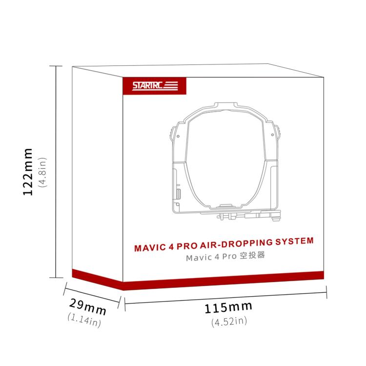 For DJI Mavic 4 Pro STARTRC Air-Dropping System Thrower Parabolic with Expansion Bracket