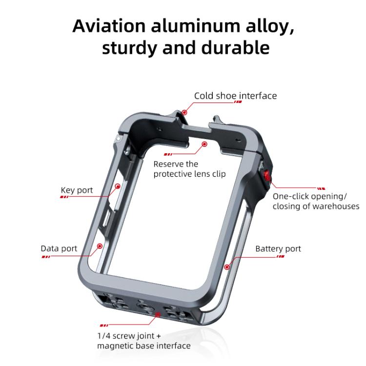 For DJI Osmo 360 Aluminum Alloy Protective Cage Expansion Frame