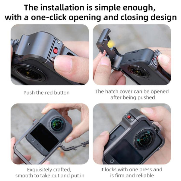 For DJI Osmo 360 Aluminum Alloy Protective Cage Expansion Frame