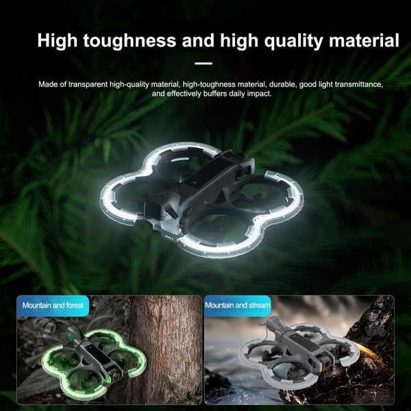 For DJI Avata 2 STARTRC Drone LED Propeller Protective Guard Anti-collision Ring