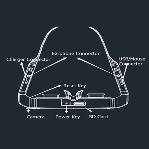 VISION-800 Android 4.4 1GB+2GB Super Smart Retina Glasses 3D VR Virtual Reality Headsets with 5.0MP Camera, Support WiFi, Bluetooth, TF Card, Video Recording