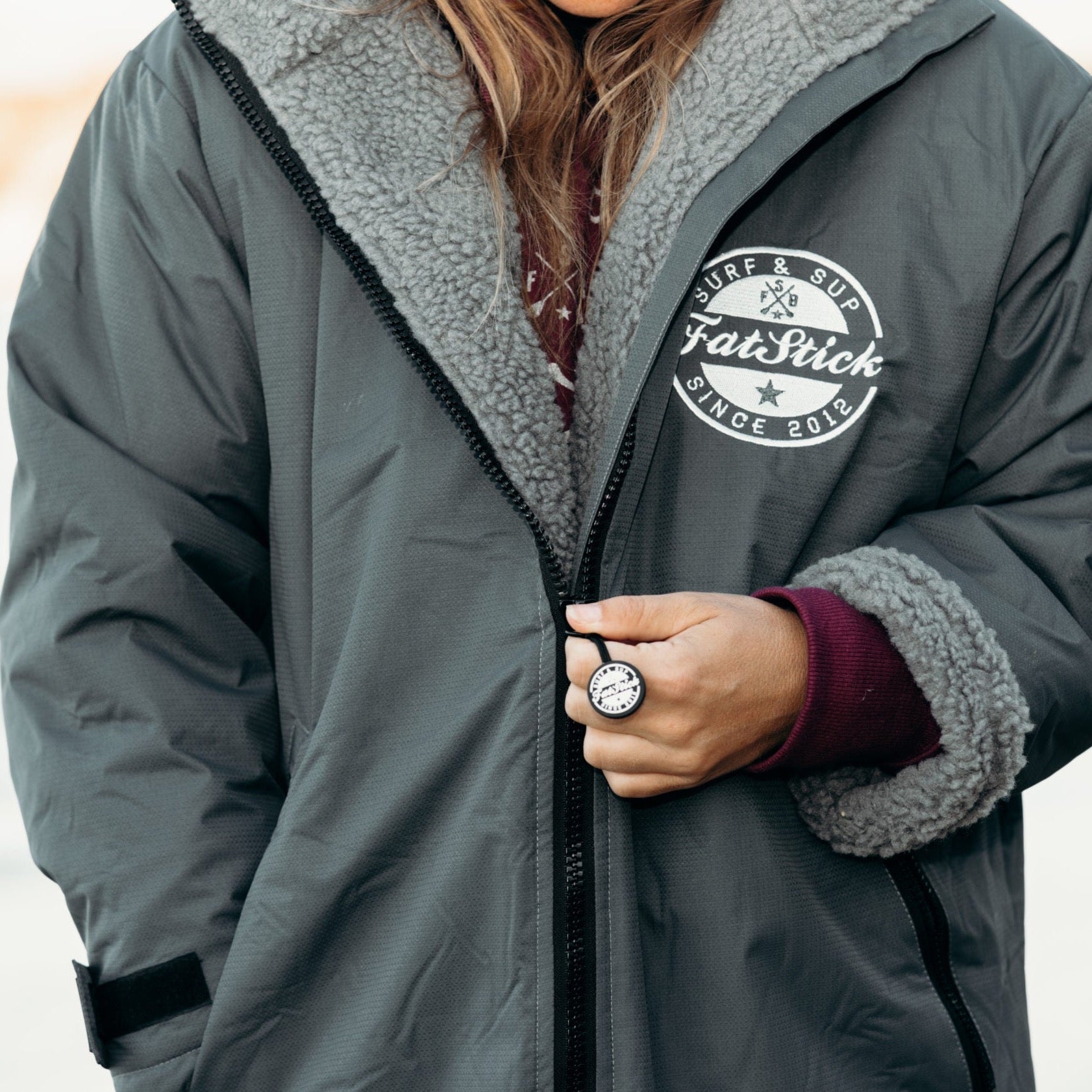 FatStick Kids Childs Changing Robe “FatWrap” With Sherpa Fleece Lining