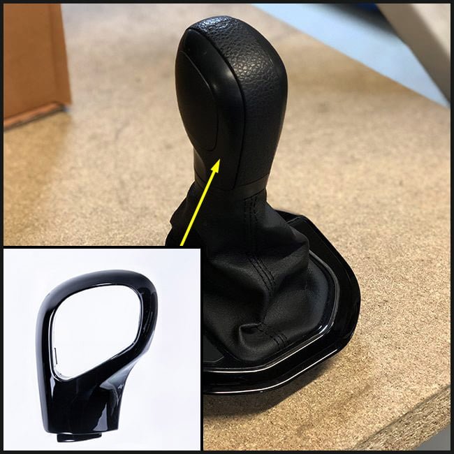 For VW T5.1 Transporter Auto DSG Gear Knob Styling Caps – Black Painted Covers, Ready to Fit Upgrade