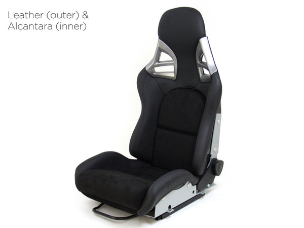 UK TATECH x1 Univ Bucket Seat Porsche Carbon 986 Boxster 987 Cayman 997 911 GT3 GT4 Style Suede Alcantara & Synthetic Leather