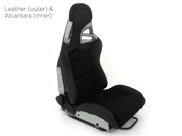 UK TATECH x1 Univ Bucket Seat Porsche Carbon 986 Boxster 987 Cayman 997 911 GT3 GT4 Style Suede Alcantara & Synthetic Leather