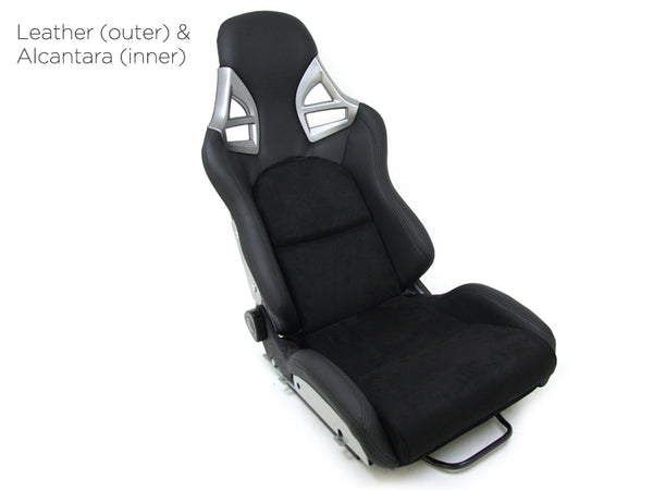 UK TATECH x1 Univ Bucket Seat Porsche Carbon 986 Boxster 987 Cayman 997 911 GT3 GT4 Style Suede Alcantara & Synthetic Leather