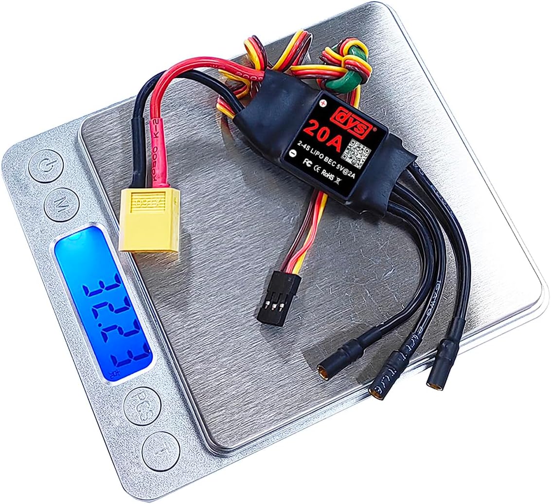 DYS 20A 2-4S Brushless ESC With 5V/2A BEC For RC fixed-wing Aircraft