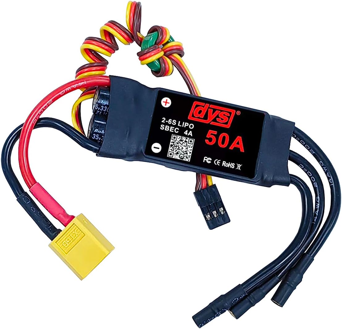 DYS 50A 2-6S Brushless ESC With 5V/4A BEC For RC fixed-wing Aircraft