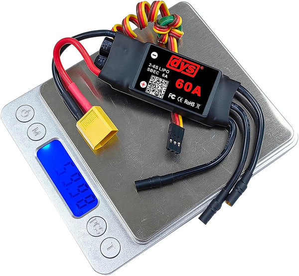 DYS 60A 2-6S Brushless ESC With 5V/6A BEC For RC fixed-wing Aircraft