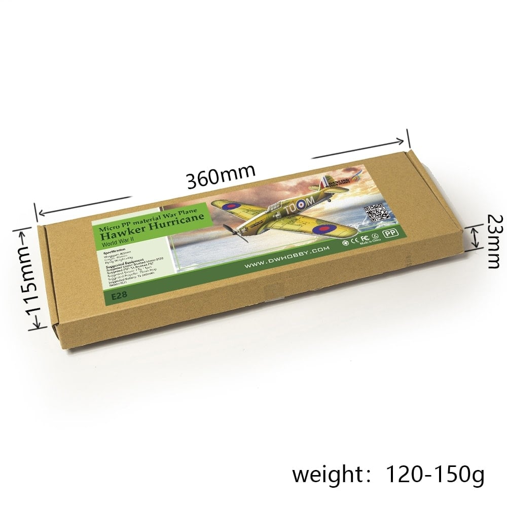 Dancing Wings E28 420mm Hurricane MK1 R/C Aircraft Kit