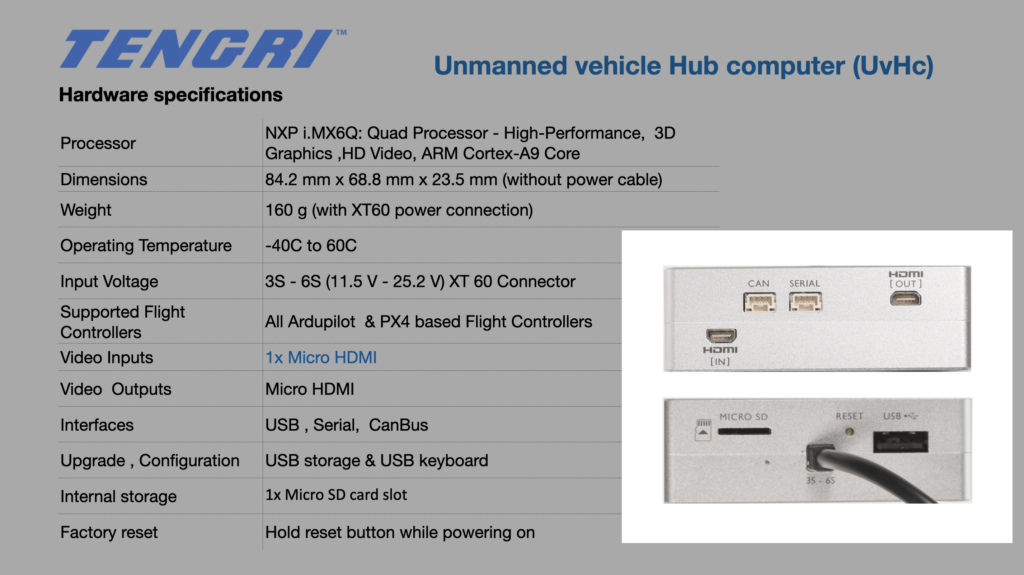 Tengri Unmanned vehicle HUB computer (UvHc)