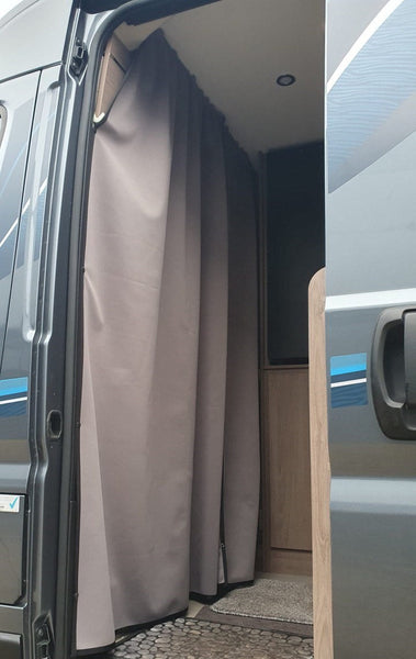 For Fiat Ducato & Ram ProMaster Motorhome Campervans Premium Maxi-Cab Divider Curtain with Rail - Van-X