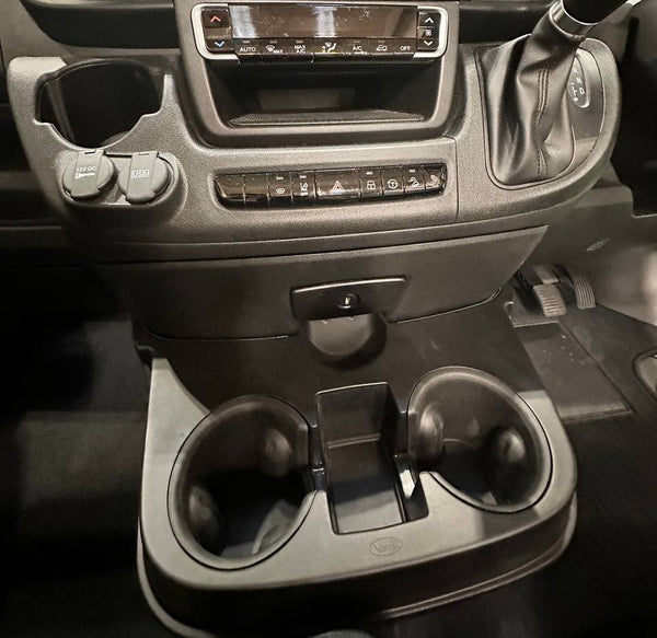 For Fiat Ducato Van-X Black Cupholder Console | Stylish & Practical Upgrade for Motorhomes & Campervans