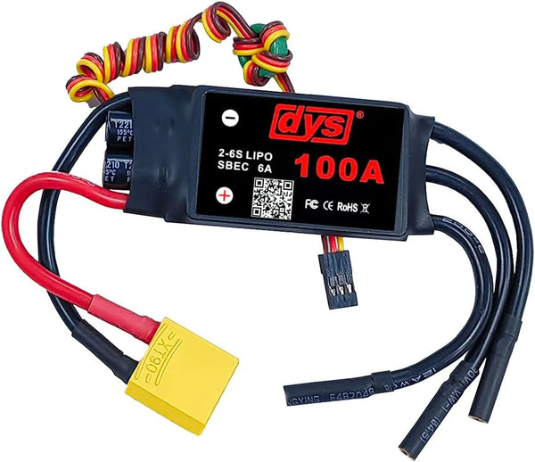 DYS 100A 2-6S Brushless ESC With 5V/6A BEC For RC fixed-wing Aircraft