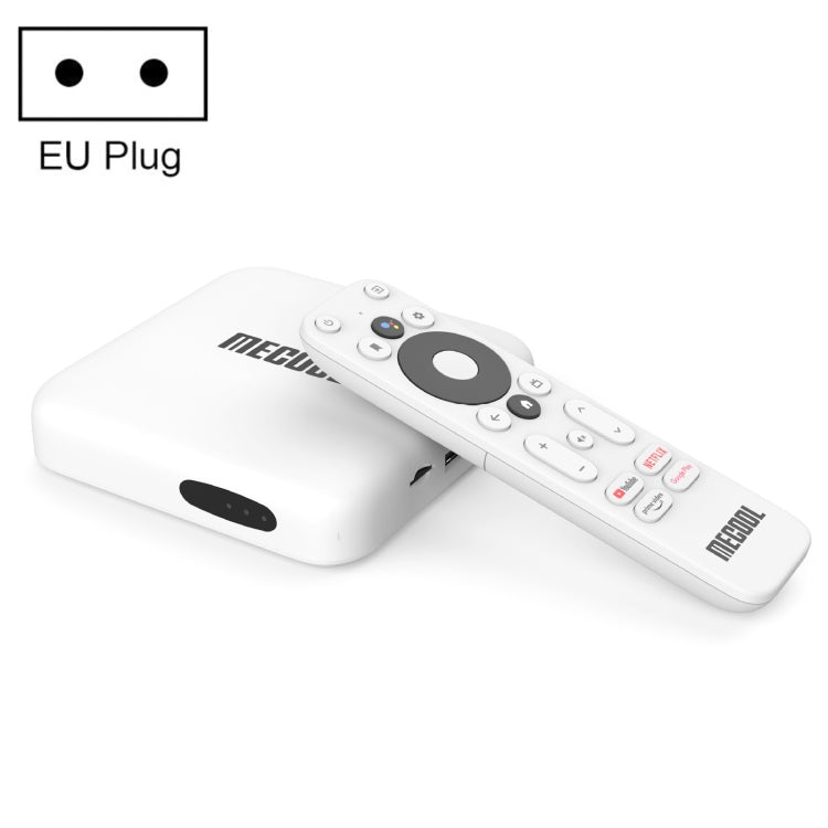 MECOOL KM2 4K Smart TV BOX Android 10.0 Media Player with Remote Control, Amlogic S905X2 Quad Core ARM Cortex A55, RAM: 2GB, ROM: 8GB, Support Bluetooth, HDMI, TF Card, US Plug, KM2