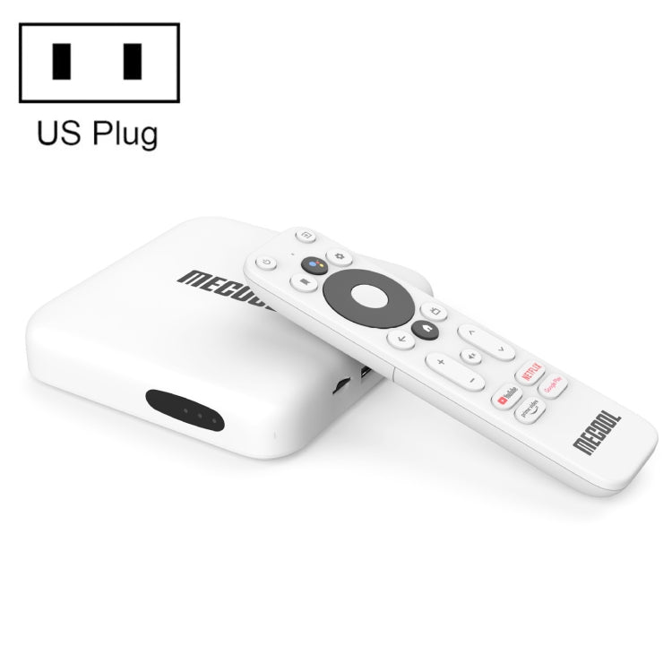MECOOL KM2 4K Smart TV BOX Android 10.0 Media Player with Remote Control, Amlogic S905X2 Quad Core ARM Cortex A55, RAM: 2GB, ROM: 8GB, Support Bluetooth, HDMI, TF Card, US Plug, KM2