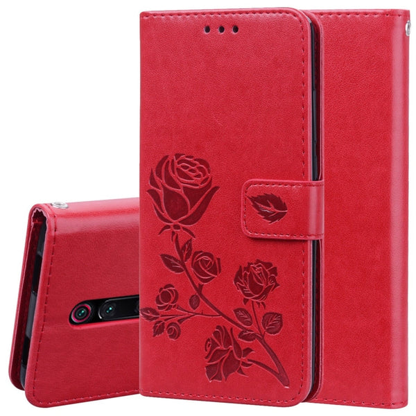 Rose Embossed Horizontal Flip PU Leather Case with Holder & Card Slots & Wallet