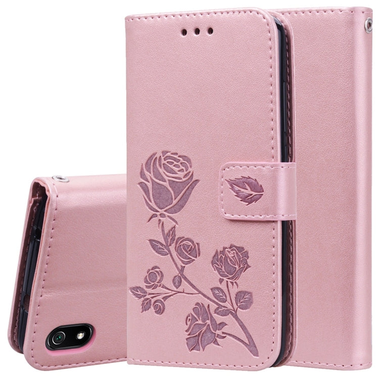Rose Embossed Horizontal Flip PU Leather Case with Holder & Card Slots & Wallet