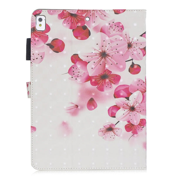 3D Horizontal Flip Leather Case with Holder & Card Slots