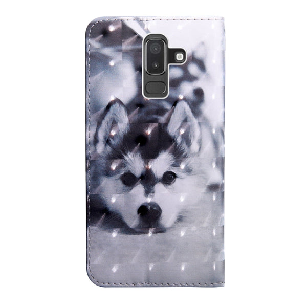 3D Painting Pattern Coloured Drawing Horizontal Flip TPU + PU Leather Case with Holder & Card Slots & Wallet