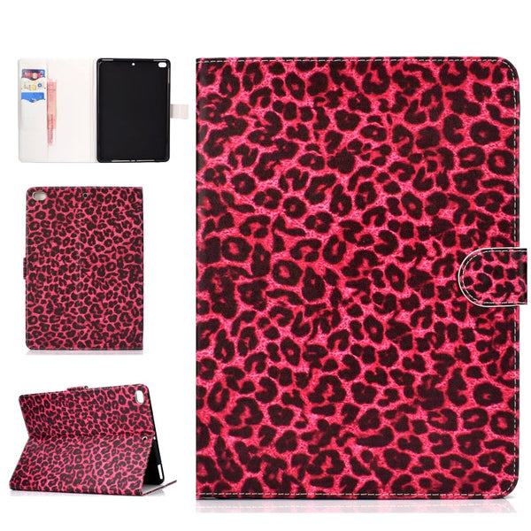 Colored Pattern Drawing Horizontal Flip PU Leather Case with Three-folding Holder & Sleep / Wake-up Function