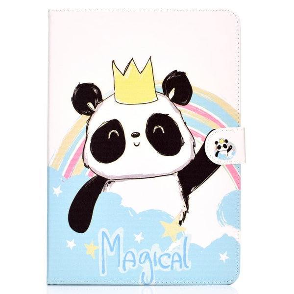 Colored Pattern Drawing Horizontal Flip PU Leather Case with Three-folding Holder & Sleep / Wake-up Function