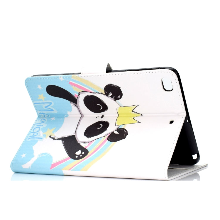 Colored Pattern Drawing Horizontal Flip PU Leather Case with Three-folding Holder & Sleep / Wake-up Function