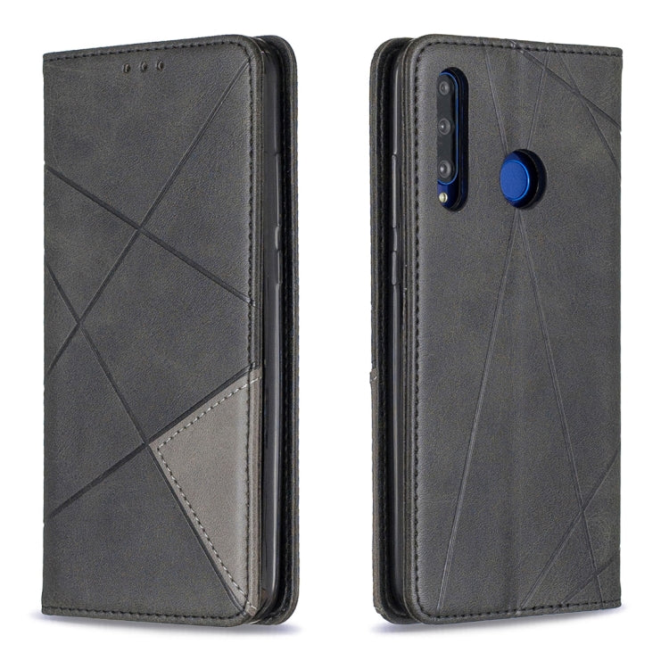 Rhombus Texture Horizontal Flip Magnetic Leather Case with Holder & Card Slots & Wallet, For Huawei P Smart+ 2019 / Honor 10i (Honor 20 lite), For Huawei Y7 (2019) / Y7 Prime (2019)