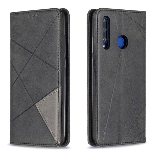 Rhombus Texture Horizontal Flip Magnetic Leather Case with Holder & Card Slots & Wallet, For Huawei P Smart+ 2019 / Honor 10i (Honor 20 lite), For Huawei Y7 (2019) / Y7 Prime (2019)