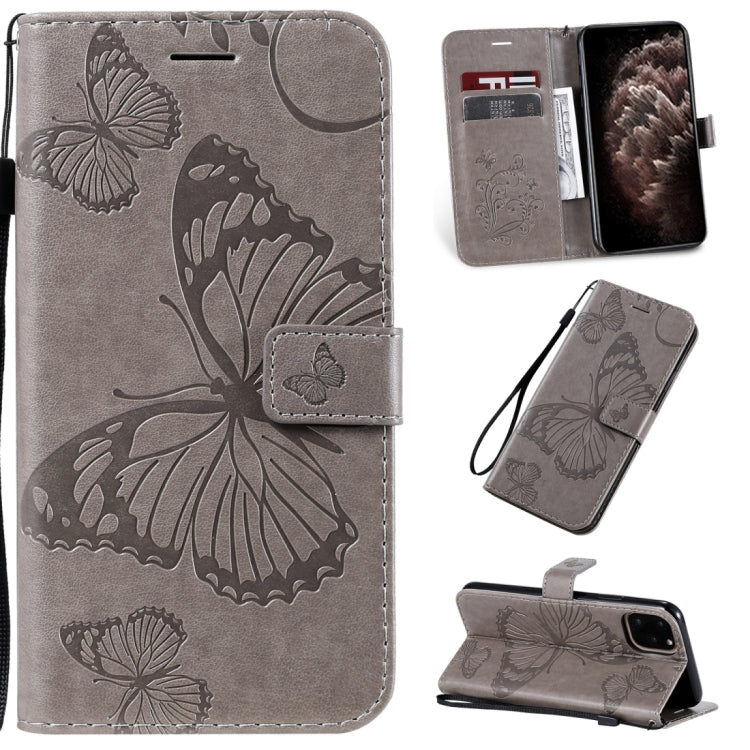 Pressed Printing Butterfly Pattern Horizontal Flip PU Leather Case with Holder & Card Slots & Wallet & Lanyard, For iPhone 11 Pro, For iPhone 11, For iPhone 11 Pro Max