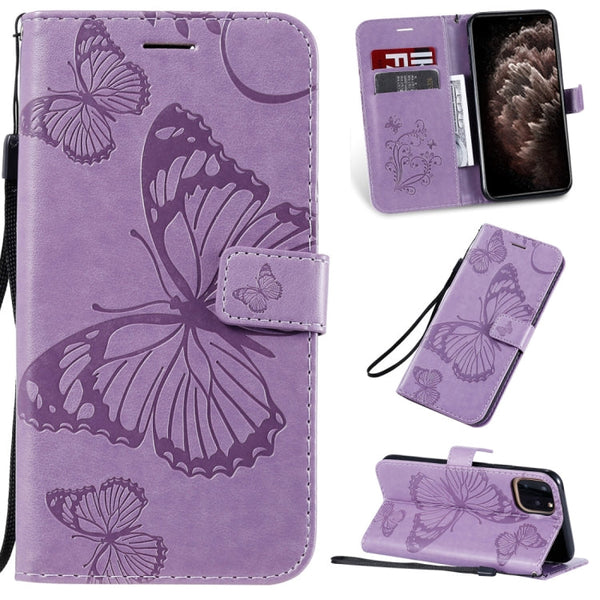 Pressed Printing Butterfly Pattern Horizontal Flip PU Leather Case with Holder & Card Slots & Wallet & Lanyard, For iPhone 11 Pro, For iPhone 11, For iPhone 11 Pro Max