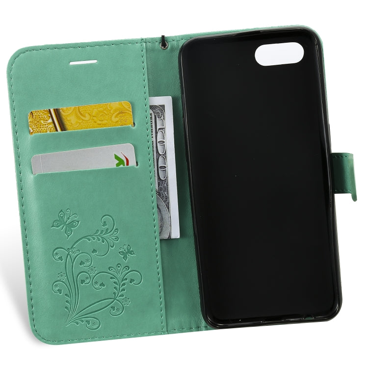 Pressed Printing Butterfly Pattern Horizontal Flip PU Leather Case with Holder & Card Slots & Wallet & Lanyard, For OPPO A1K / C2, For Vivo Y93 / Y91 / Y95, For Huawei P20 Lite 2019 / Nova 5i