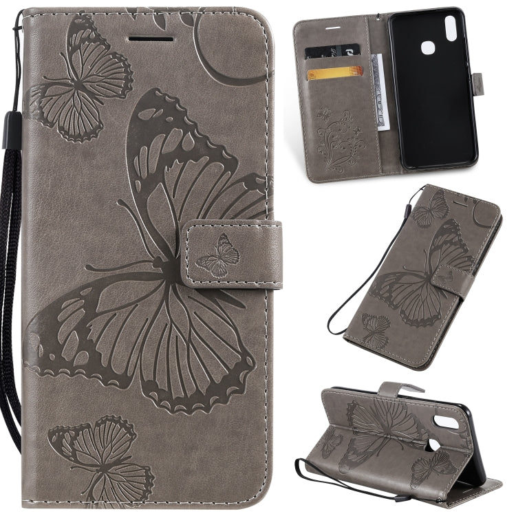 Pressed Printing Butterfly Pattern Horizontal Flip PU Leather Case with Holder & Card Slots & Wallet & Lanyard, For OPPO A1K / C2, For Vivo Y93 / Y91 / Y95, For Huawei P20 Lite 2019 / Nova 5i