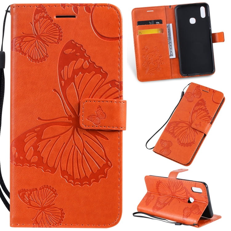 Pressed Printing Butterfly Pattern Horizontal Flip PU Leather Case with Holder & Card Slots & Wallet & Lanyard, For OPPO A1K / C2, For Vivo Y93 / Y91 / Y95, For Huawei P20 Lite 2019 / Nova 5i