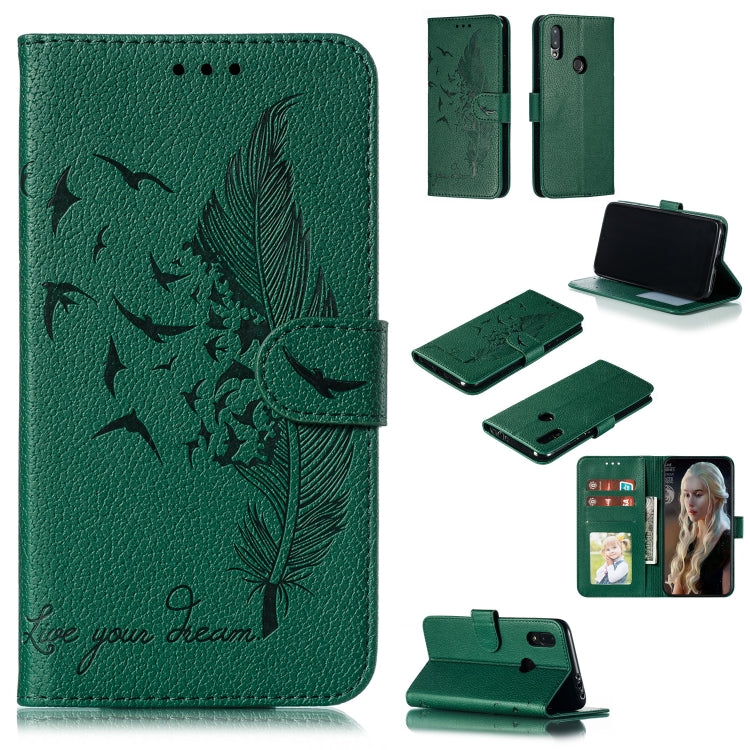 Feather Pattern Litchi Texture Horizontal Flip Leather Case with Wallet & Holder & Card Slots, For Xiaomi Redmi 7, For Xiaomi Redmi 7A, For Xiaomi Redmi K20, For Xiaomi Redmi Note 7