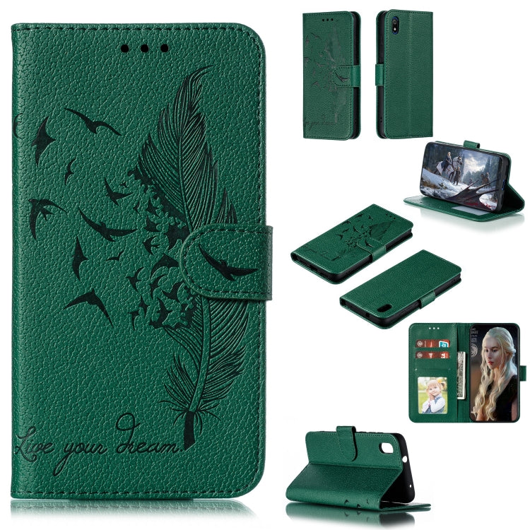 Feather Pattern Litchi Texture Horizontal Flip Leather Case with Wallet & Holder & Card Slots, For Xiaomi Redmi 7, For Xiaomi Redmi 7A, For Xiaomi Redmi K20, For Xiaomi Redmi Note 7