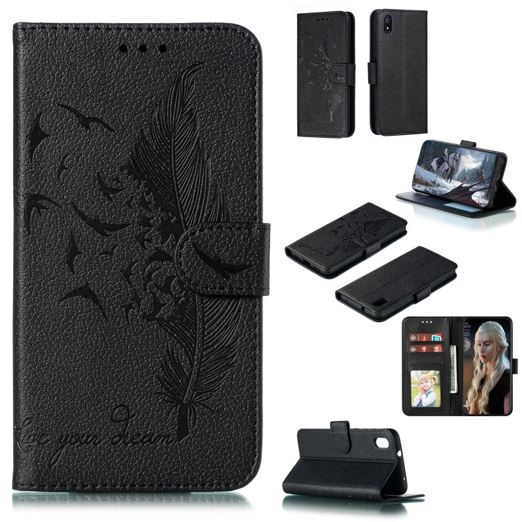 Feather Pattern Litchi Texture Horizontal Flip Leather Case with Wallet & Holder & Card Slots, For Xiaomi Redmi 7, For Xiaomi Redmi 7A, For Xiaomi Redmi K20, For Xiaomi Redmi Note 7