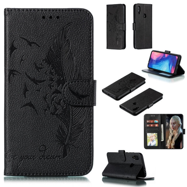 Feather Pattern Litchi Texture Horizontal Flip Leather Case with Wallet & Holder & Card Slots, For Xiaomi Redmi 7, For Xiaomi Redmi 7A, For Xiaomi Redmi K20, For Xiaomi Redmi Note 7