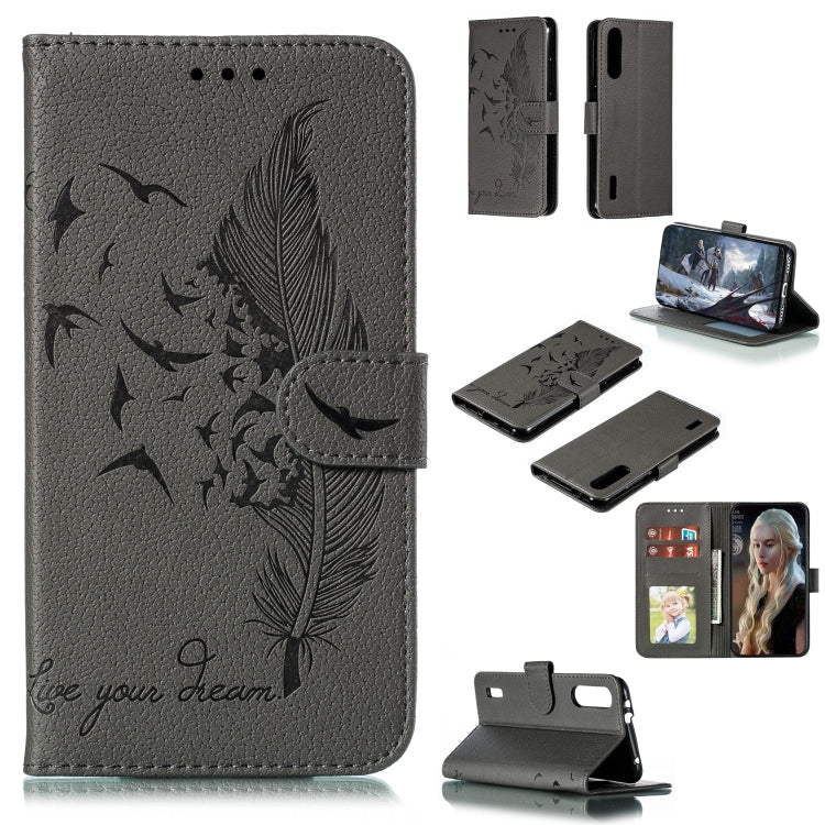 Feather Pattern Litchi Texture Horizontal Flip Leather Case with Wallet & Holder & Card Slots, For Xiaomi Mi 9, For Xiaomi Mi 9 SE, For Xiaomi Mi CC9, For Xiaomi Mi CC9e