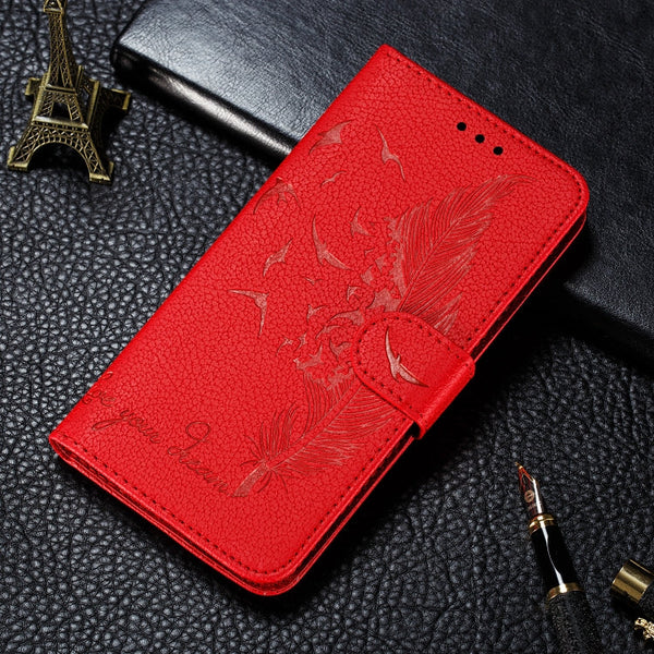 Feather Pattern Litchi Texture Horizontal Flip Leather Case with Wallet & Holder & Card Slots, For iPhone SE 2022 / SE 2020 / 8 / 7, For iPhone 7 Plus / 8 Plus, For iPhone 11 Pro, For iPhone 11
