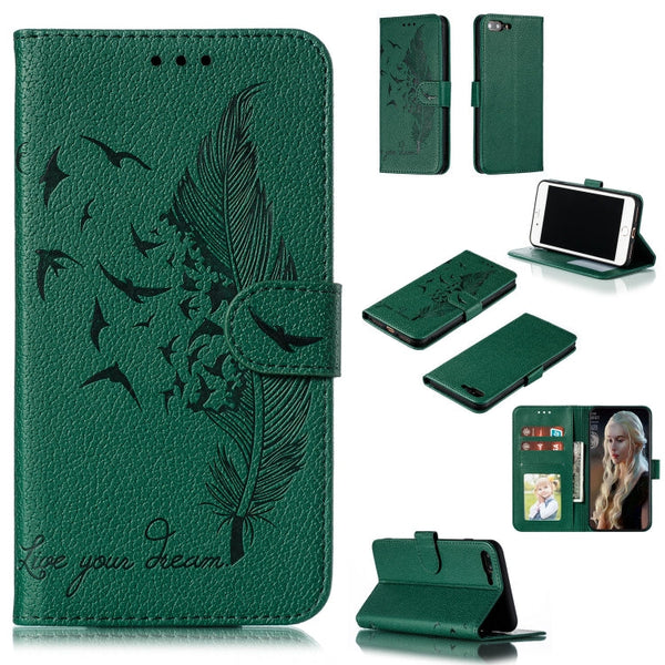 Feather Pattern Litchi Texture Horizontal Flip Leather Case with Wallet & Holder & Card Slots, For iPhone SE 2022 / SE 2020 / 8 / 7, For iPhone 7 Plus / 8 Plus, For iPhone 11 Pro, For iPhone 11