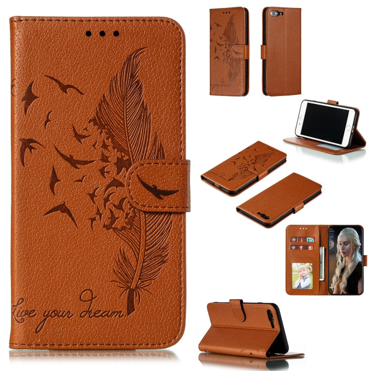 Feather Pattern Litchi Texture Horizontal Flip Leather Case with Wallet & Holder & Card Slots, For iPhone SE 2022 / SE 2020 / 8 / 7, For iPhone 7 Plus / 8 Plus, For iPhone 11 Pro, For iPhone 11