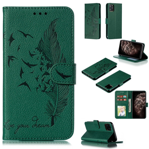 Feather Pattern Litchi Texture Horizontal Flip Leather Case with Wallet & Holder & Card Slots, For iPhone 11 Pro Max, For iPhone XS /X, For iPhone XR, For iPhone XS Max