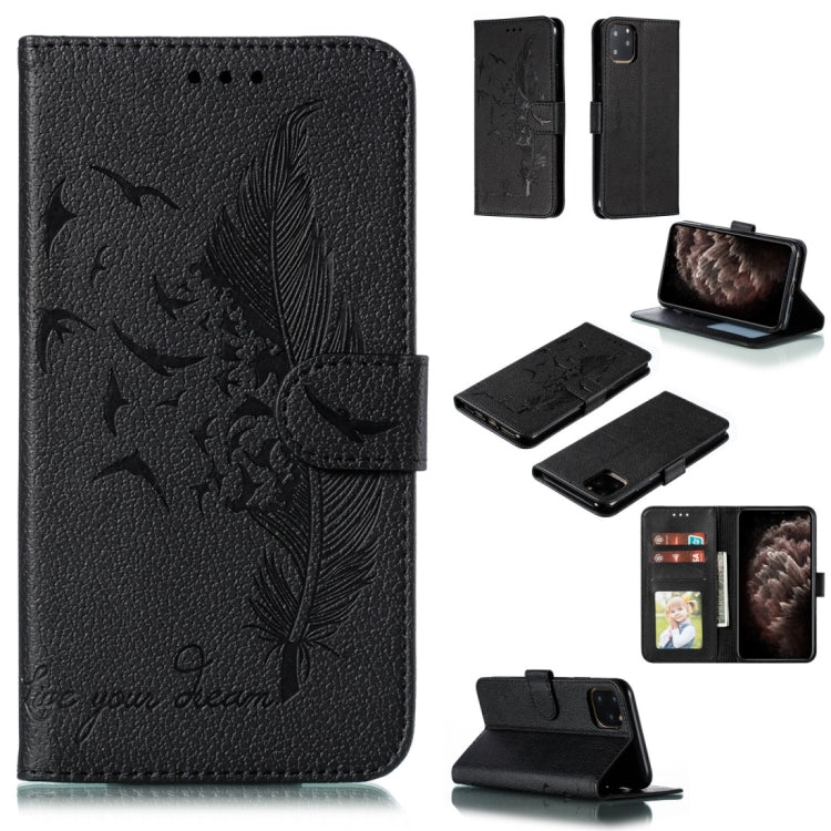 Feather Pattern Litchi Texture Horizontal Flip Leather Case with Wallet & Holder & Card Slots, For iPhone 11 Pro Max, For iPhone XS /X, For iPhone XR, For iPhone XS Max