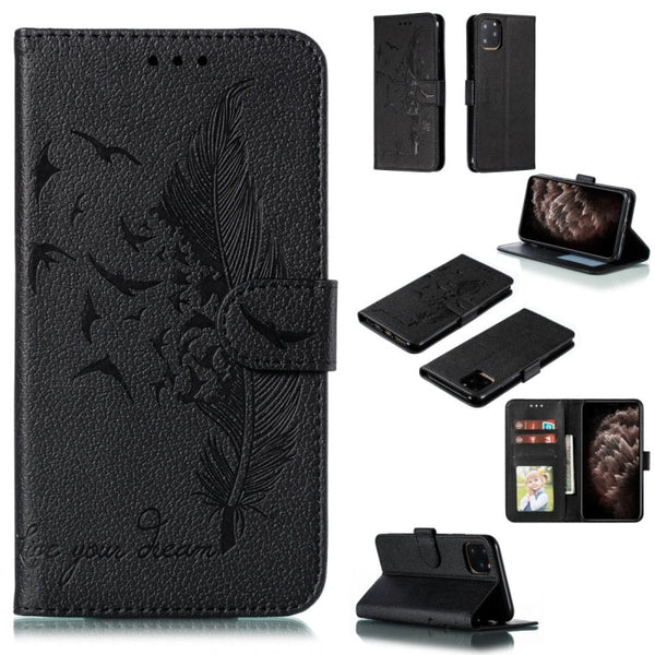 Feather Pattern Litchi Texture Horizontal Flip Leather Case with Wallet & Holder & Card Slots, For iPhone 11 Pro Max, For iPhone XS /X, For iPhone XR, For iPhone XS Max