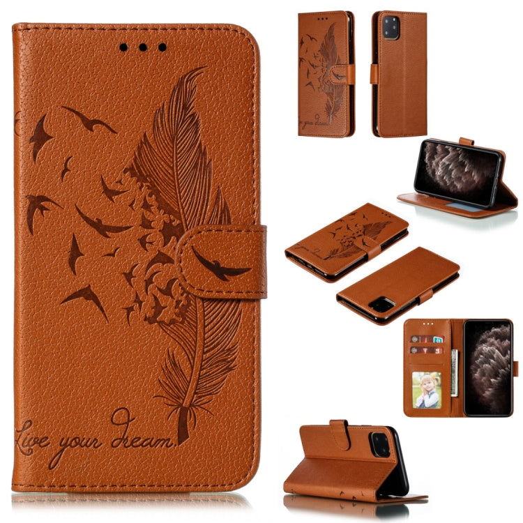 Feather Pattern Litchi Texture Horizontal Flip Leather Case with Wallet & Holder & Card Slots, For iPhone 11 Pro Max, For iPhone XS /X, For iPhone XR, For iPhone XS Max